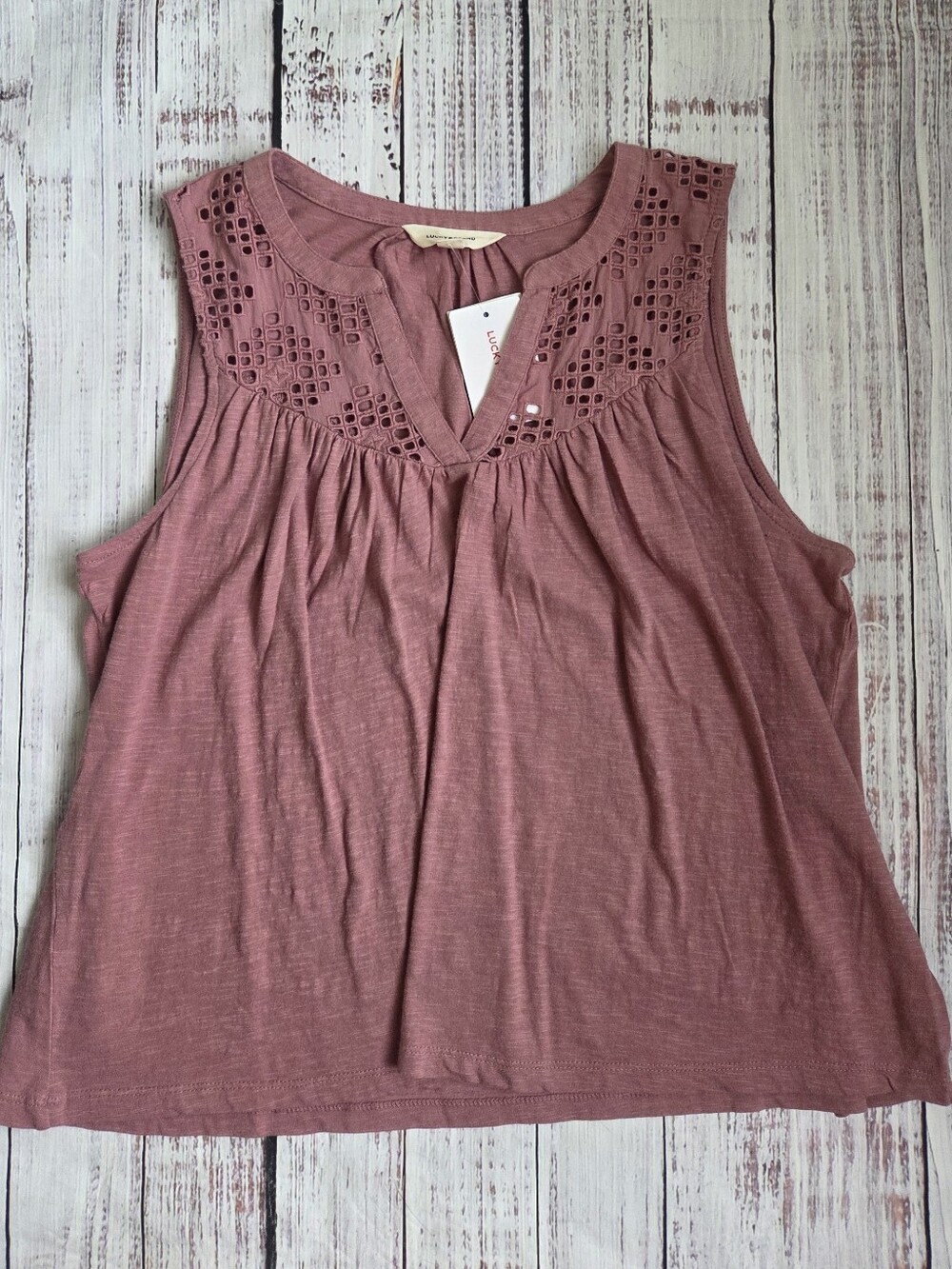 Lucky Brand Sleeveless Swing Top Shirt Flowy Breezy Size Small NEW NWT